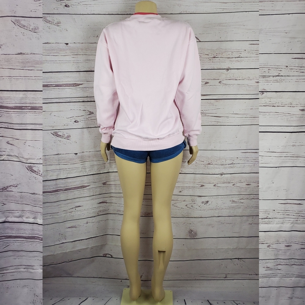 M & Sportswear Medium Baby Pink Sweatshirt – Women’s Cozy Pullover - Picture 3 of 7